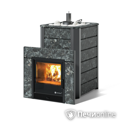 Дровяная печь-каменка ИзиСтим Ялта 25К (Пироксенит), AISI430 в Иркутске